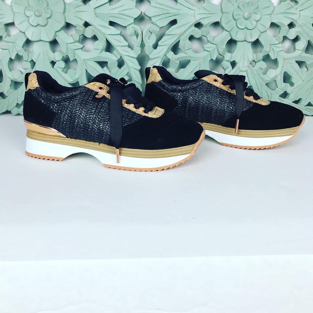 GIOSEPPO chic couture platform sneakers black 7.5